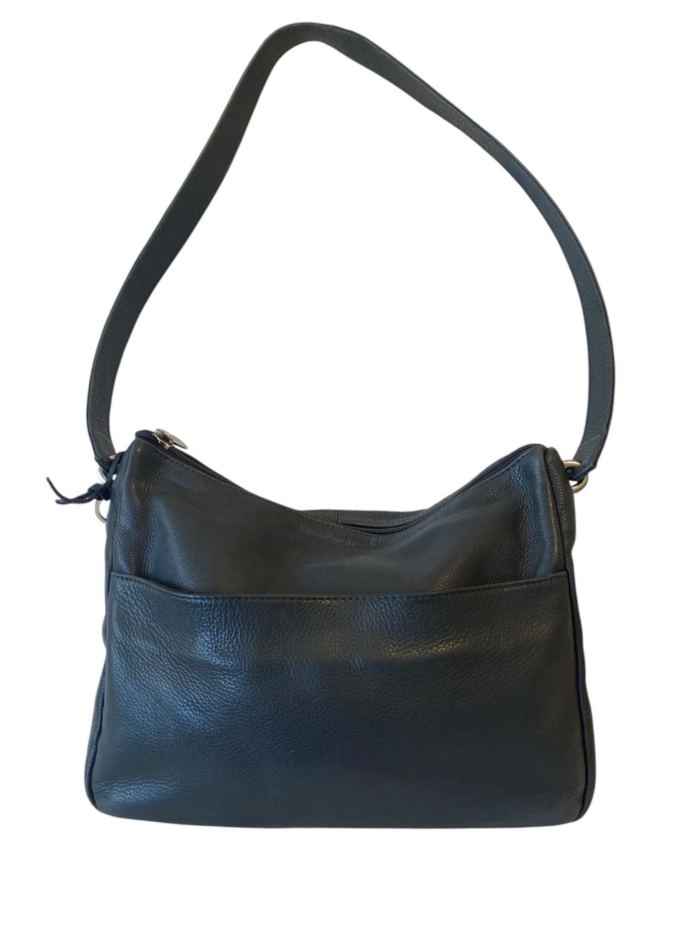 Vintage ROLFS Black Pebbled Genuine Leather Shoulder Bag Purse